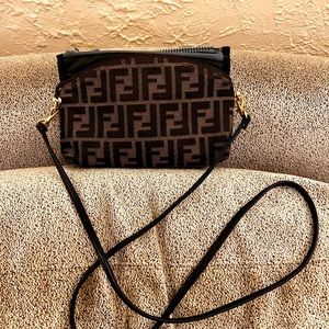 Fendi Zucca Pouch Crossbody w/ Prada & Dior Pouches